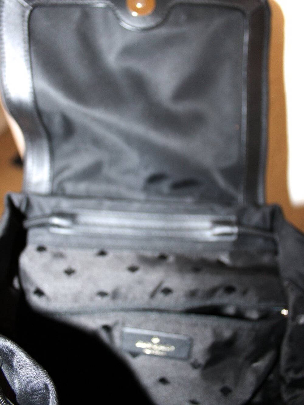 Kate Spade Carley Black Nylon Flap Backpack - Picture 8 of 8